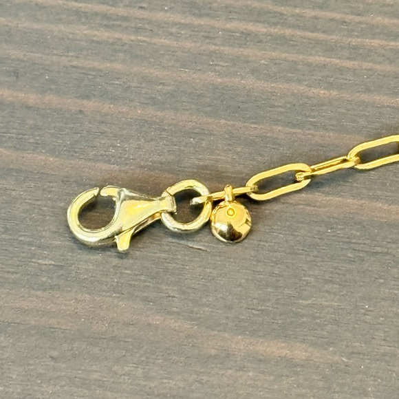 Monica Vinader 18ct gold vermeil sterling silver mini paperclip chain bracelet - Picture 6 of 8